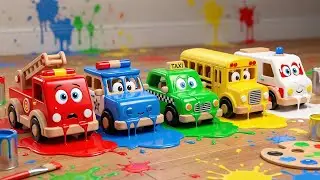 Paint Party Cars Song  Learn Colors & Vehicles  Nursery Rhymes for Kids