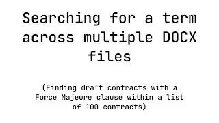 Search through multiple Word (docx) files