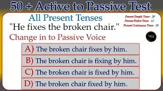 ✅ 50+ Passive Voice Quiz 🎯 Present Simple, Continuous & Perfect | All Present Tenses Covered!| No.1