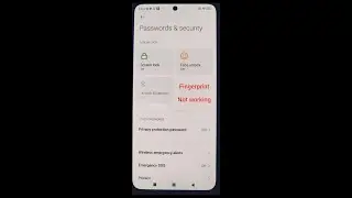 Redmi Note 11 fingerprint not working and not showing in settings
