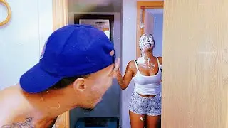 WAKING UP FIANCE WITH A PIE IN HER FACE (prank!!!)