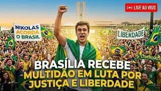 Chegada da Marcha do Nikolas em Bras&iacute;lia - Acorda Brasil! 📱
