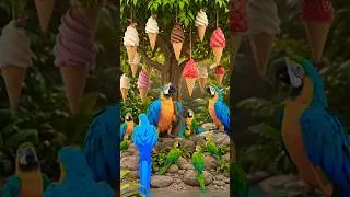 The Ice Cream Tree 🦜🍦 | Emotional 3D Parrot Story | Don&rsquo;t Skip 😢#aishorts #shorts #trending