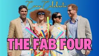 Let's celebrate, The Fab Four, Prince Harry, Meghan Markle, Nacho Figueras, and Delfina Blacquier