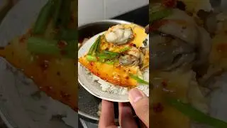 Fried oysters with eggs, fish sauce #food #cooking #foodie #shorts