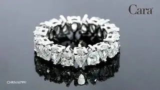 Cara Jewellers - Pear Shape Diamond Eternity Band in 18K White Gold