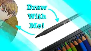 [Draw with Me #1] Just a random character ft. Ballpoint Pen and Pencil Colors | #drawwithmiii |
