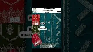 Glass organza suit pure muslin bottom dupatta work #youtube#viral #shortvideo #harshdhullclothhouse