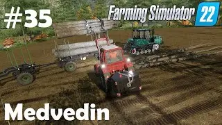 LS22 Medvedin #35 mit der neuen Seilwinde im Wald rumförstern / Farming Simulator 22