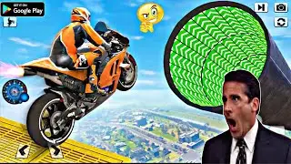 Bike Stunts Games: Bike Racing | beach bike stunt racing walkthrough