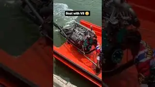 Boat with V8 engine | #viral #shortsvideo #youtubeshorts #v8engine