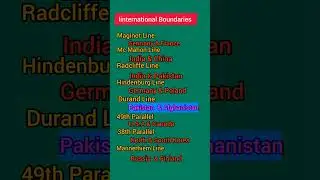 International Boundaries