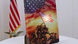 A2437 Home of the Brave 8x6 Lighted Tabletop Canvas