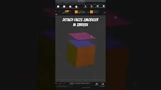 Отделение граней с помощью zModeler в zBrush Trick