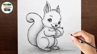 Cute Squirrel Drawing | Easy and Step by Step How to Draw a Squirrel? - Drawing Tutorial 