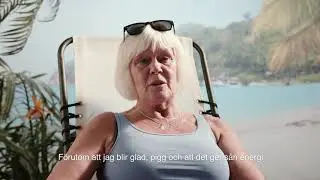 Solljusterapi g&ouml;r mig avslappnad och ger mig ny energi samt lindrar mina ledbesv&auml;r.