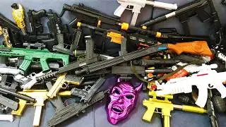 INSANE Weapon Box Unboxing 🔥 MP5, M4, Sniper Rifles, Gold Pistols & LED Toy Guns + Devil Mask