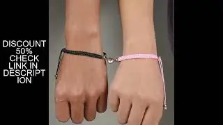 Handmade Heart Magnet Bracelet for Women Men Fashion Adjustable Braided Couple Bracelet Lovers Besti