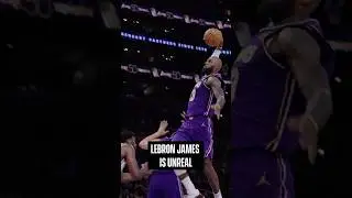 This angle of LeBron's clutch SLAM 🤯 #NBA