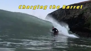 Charging Barrels in the PUMPING SURF Cornwall UK