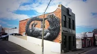 Street Artist ROA in Dunedin, New Zealand