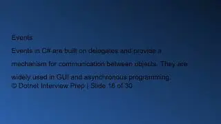 Dot Net Programming Part 2 &ndash; C# Interview Ques  with Ans  & Explanations | LINQ | Async | Delegates
