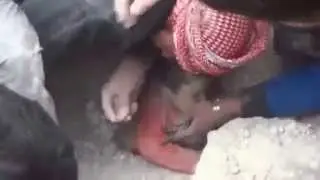 Miracle of Allah |  Young girl buried in Syria rubble is pulled out alive