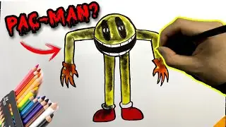 Dibujo Pac-Man Analog Horror 😱 | La versi&oacute;n m&aacute;s oscura del cl&aacute;sico juego