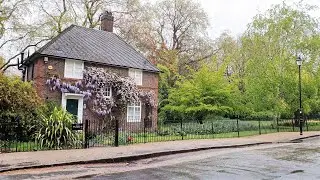 London Rain Walk Early In The Moring - May 2021 | 4K 60fps