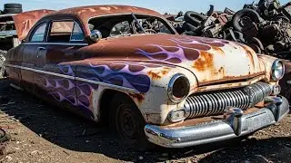 1949 Mercury Purple and Flames Hot Full Restoration | ASMR Car Restoration