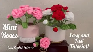 🥰Mini Roses 💯Super Easy and Fast🌹Easy Crochet Rose Tutorial🥰🌹
