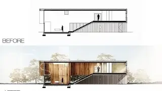 Rendering an architectural section
