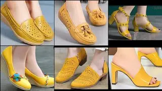 FASHION 2022💛 YELLOW FOOTWEAR COLLECTION OF LADIES SANDALS DESIGN WITH PRICE