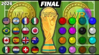 FINAL | Colors vs. Countries Special World Cup Football 2026 Soccer Marble