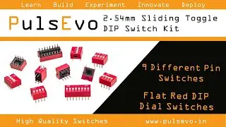 PulsEvo 2 54mm Sliding Toggle DIP Switch Kit 45PCS  9 Different Position Switches
