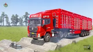 MudRunner GamePlay | Truck vs Extreme Speed Bumps on Broken Road! | #23 #MudRunner