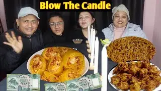 BLOW THE CANDLE CHALLENGE @BudaBudiVlogs @MeroNepaliKitchen 