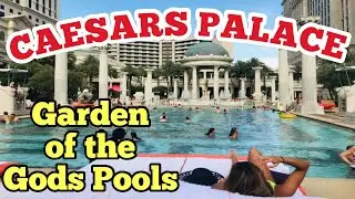 CAESARS PALACE LAS VEGAS POOL WALKTHROUGH 2021 | GARDEN OF THE GODS OASIS