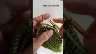 single #crochet backloop #rajutan