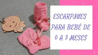Escarpines para bebé de 0 a 3 meses|| Especial para Zurdos