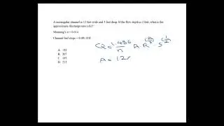 PE FE Water Resources 6.4 Open Channel Flow #1