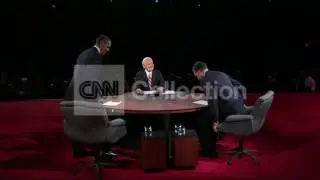 DEBATE:OBAMA AND ROMNEY WALK OUT