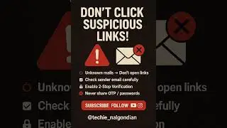 ⚠️ Don&rsquo;t Click Suspicious Links! | Online Safety & Cyber Security Tips  #youtubeshorts #spam #shorts