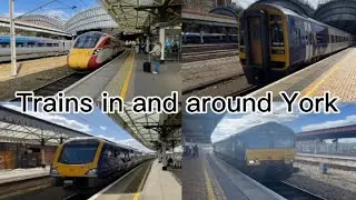 Trains at York Station and the sidings hotel 2nd April 2023
