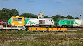 #156 Circulations en gare de Mennessis , passerelle triage et gare de Tergnier.