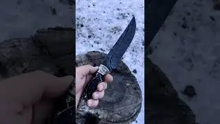 Handmade Damascus steel hunting knife with Russian handle #damascussteel #damascuschefknife #handmad