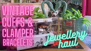 FEELGOOD FRIDAY VLOG sharing my vintage cuff & clamper bracelet collection & display #jewelleryhaul