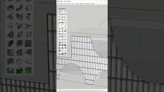 Tricks to Modeling Louver Fa&ccedil;ade Like Pro  #sketchup #shorts #3d