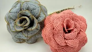 Tutorial : Rosa hecho con chaquira y alambre parte 1//diy // arte franc&eacute;s 