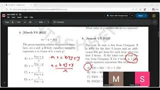  Sat math  linear questio      امتحانات سابقه 